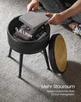 Sitzhocker mit Stauraum, tintenschwarz von Songmics