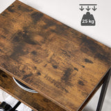 Weinregal mit Gläserhalter rustikales Braun von Songmics