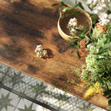 Konsolentisch Sideboard Stahlrahmen Industriestil Braun