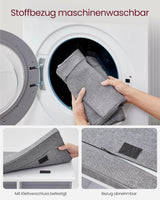 Schuhbank mit Stauraum und Kissen Taubengrau von guteszeug.ch