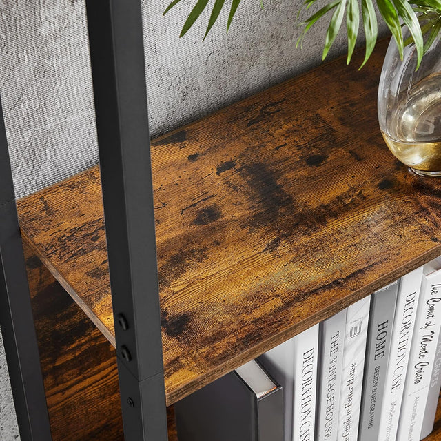 Bücherregal Standregal Metallrahmen Industrie-Design Vintagebraun von Songmics