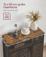 Sideboard Landhausstil Schiebetüren Verstellbare Ablagen Vintagebraun