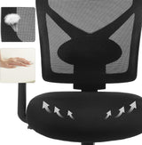 Bürostuhl ergonomisch verstellbar gepolstert Schwarz