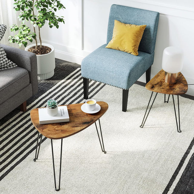 Beistelltische Set Industriestil rustikales Braun