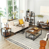 Beistelltisch Industrie-Design mit Gitterablage Vintage