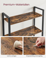 Regal mit 5 Ebenen Vintagebraun, 30x66x153 cm