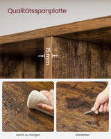 Bücherregal Stufenregal Ordnungssystem Vintagebraun von Songmics