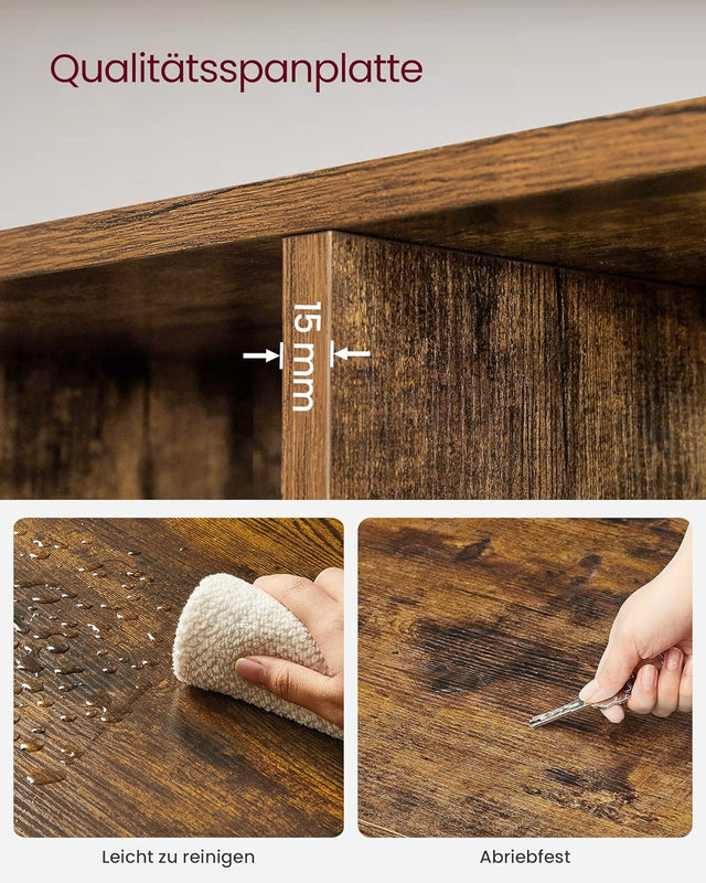 Bücherregal Stufenregal Ordnungssystem Vintagebraun von Songmics