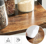 Gewürzregal Bambus 2 Ebenen Vintagebraun-Schwarz