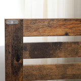 Waschbeckenunterschrank mit Lamellentüren vintagebraun von Songmics