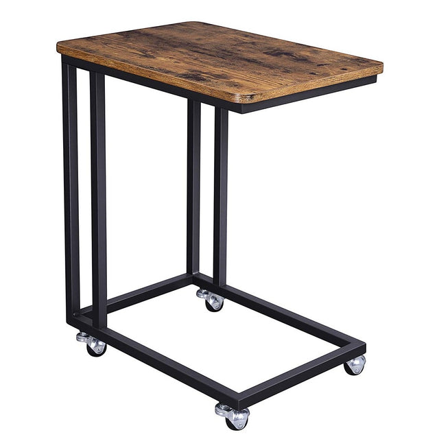 Beistelltisch C-Form Industrie-Design Vintagebraun