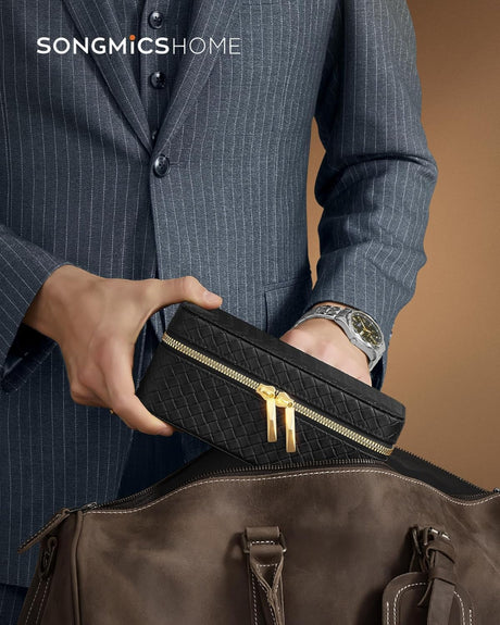 Uhren Aufbewahrung Box für 3 Uhren Grau