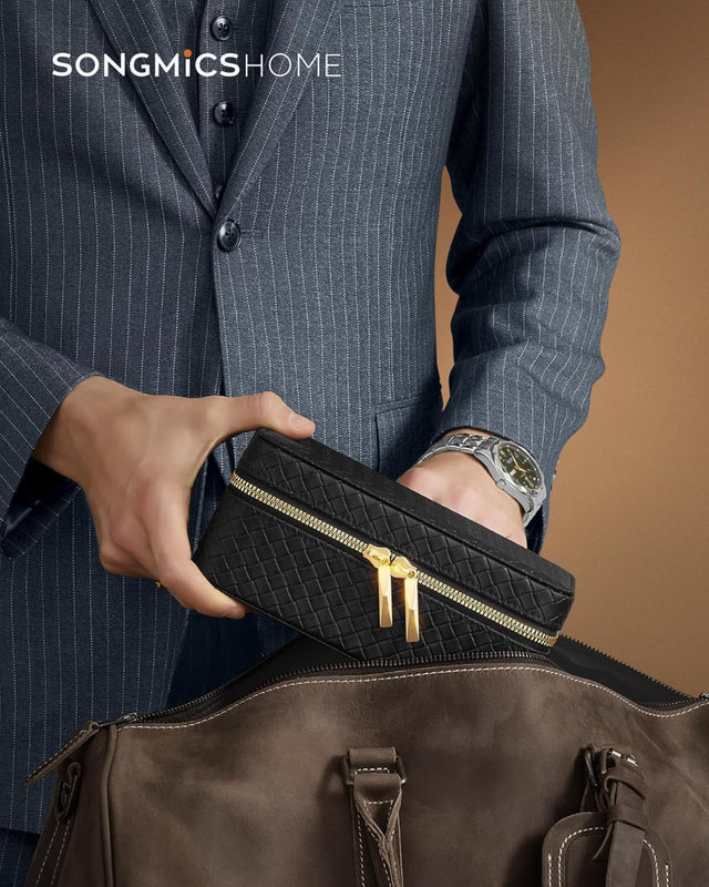 Uhren Aufbewahrung Box für 3 Uhren Grau