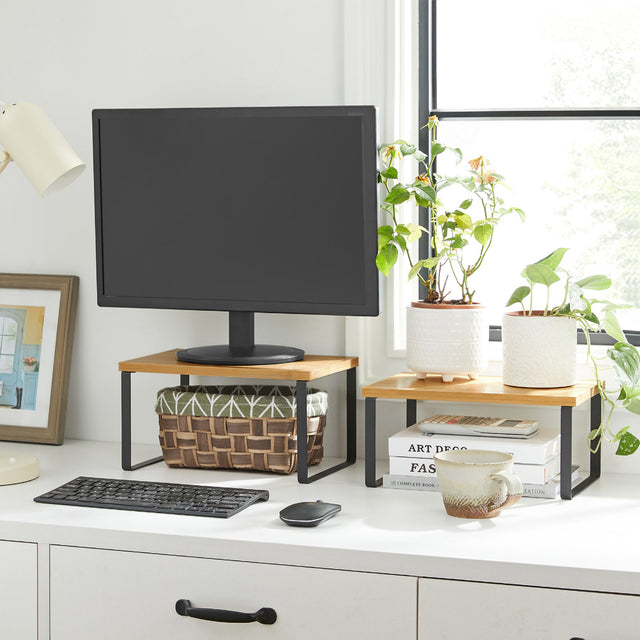 Schrank-Organisationsregal 2er Set Holz