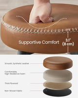 Barhocker 2er Set Kunstleder Mid-Century Karamellbraun Tall