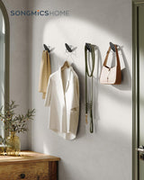 Garderobenhaken Kleiderhaken 4er Set Schwarz