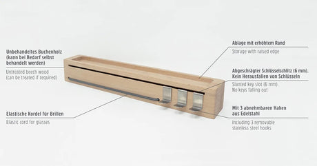 mon.key Schlüsselbrett und Brillenhalter orange