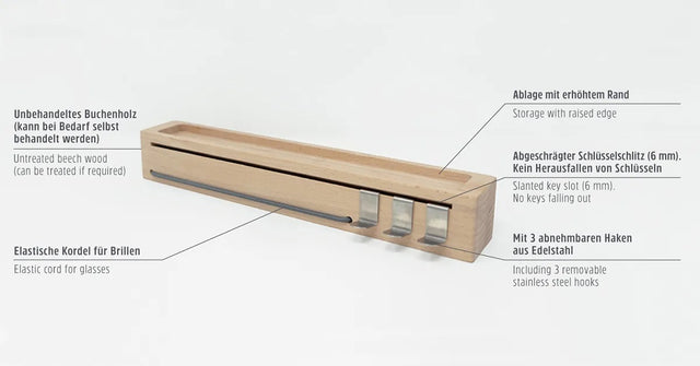 mon.key Schlüsselbrett und Brillenhalter orange
