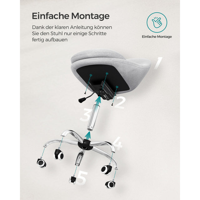 Bürostuhl Schreibtischstuhl Höhenverstellbar Taubengrau