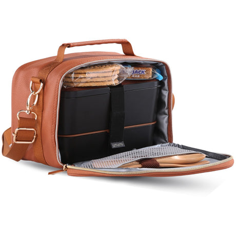 Insulated Lunch Bag Elegant Brown Premium