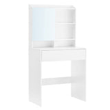 Schminktisch mit Spiegel und Schublade Weiss