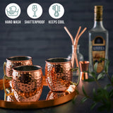 Edelstahl Moscow Mule Gläser 4er-Set