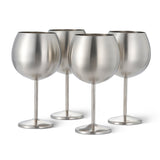 Edelstahl Gin Gläser Silber 4er-Set