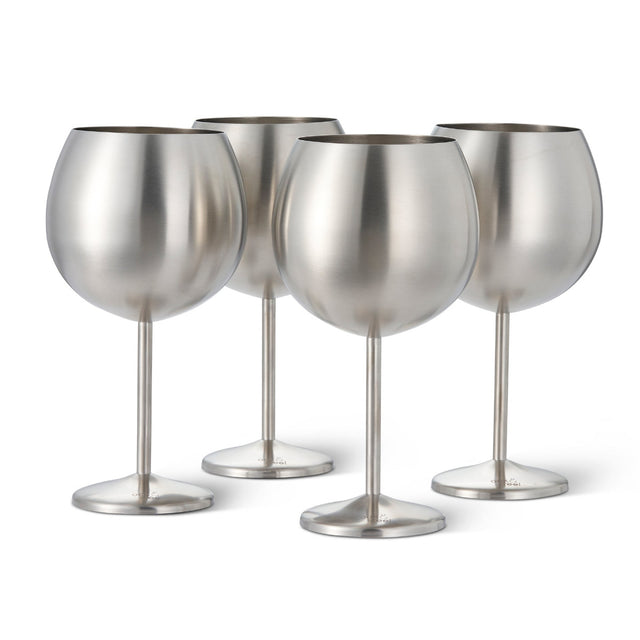 Edelstahl Gin Gläser Silber 4er-Set