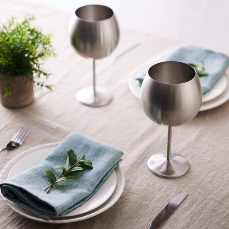 Edelstahl Gin Gläser Silber 4er-Set