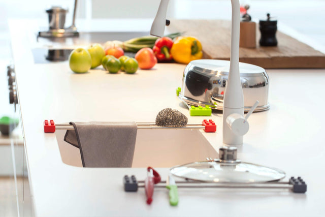 drip.line Spültuchhalter mit Nopen oben grau