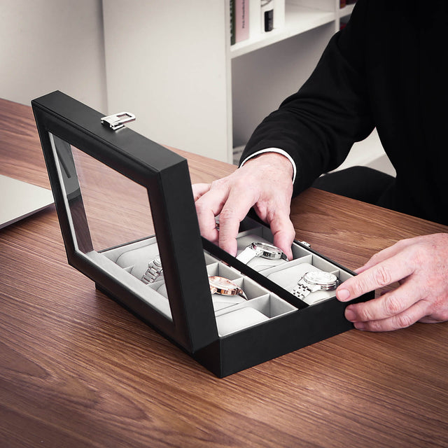 Uhren Aufbewahrung Uhrenkoffer 10 Fächer