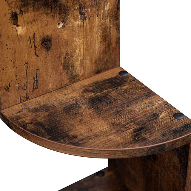 Eckregal Wandregal 5 Ebenen vintagebraun