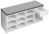 Schuhbank Regal Schublade Sitzbank Flur Weiss