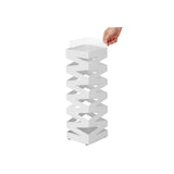 Regenschirmständer Metall quadratisch mit Haken weiss von Songmics