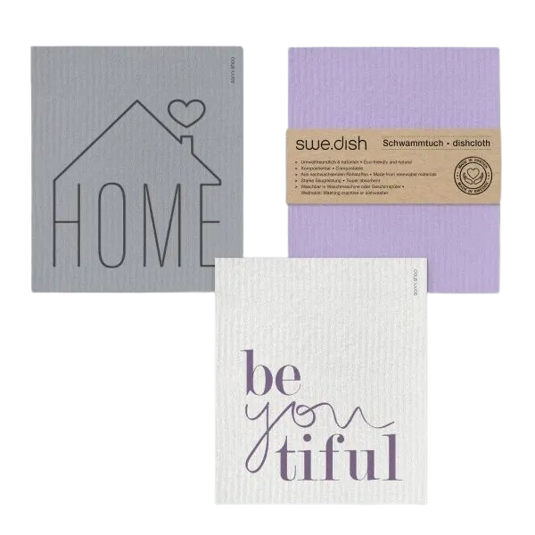 swe.dish Schwammtücher Home violett