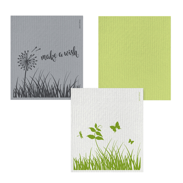 swe.dish Schwammtücher Natur grün