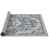 Wohnzimmerteppich Rutschfest Vintage Grau 120 x 170 cm