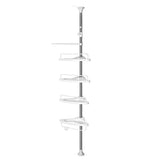 Duschregal Höhenverstellbar Edelstahl Badezimmer Weiss von Songmics