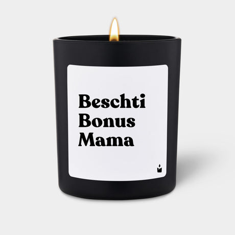 Duftkerze Schwarz Flowery Beschti Bonus Mama von ChattyCandles
