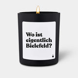 Duftkerze Schwarz Flowery Wo ist eigentlich Bielefeld? von ChattyCandles