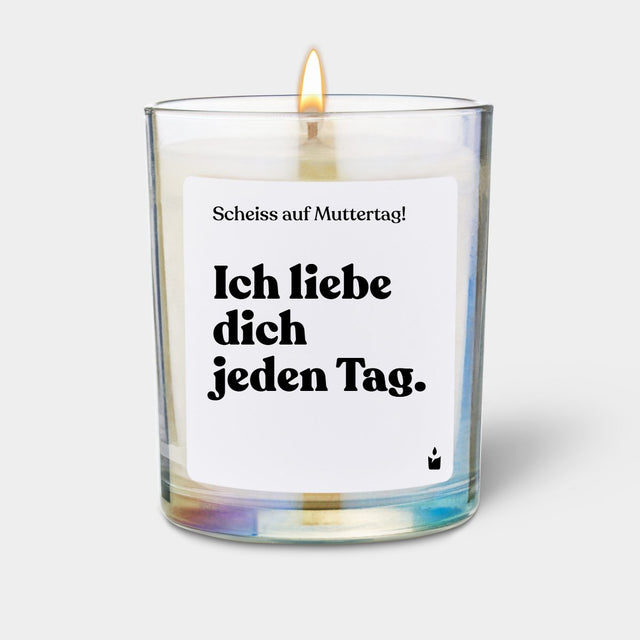 Duftkerze Rainbow Flowery Ich liebe dich jeden Tag.