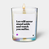 Duftkerze Rainbow Woody Leo will never stand aside and watch you suffer. von ChattyCandles