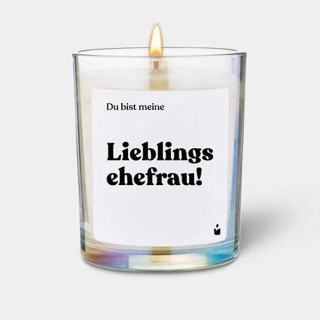 Duftkerze Rainbow Woody Du bist meine Lieblingsehefrau! von ChattyCandles