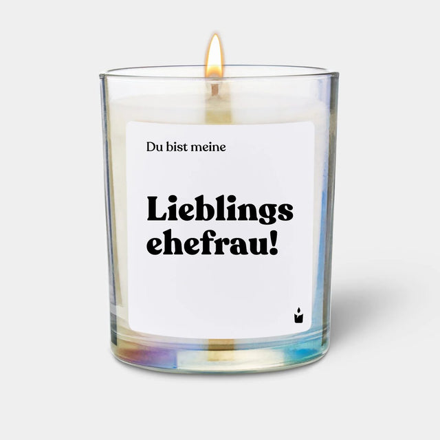 Duftkerze Rainbow Woody Du bist meine Lieblingsehefrau! von ChattyCandles