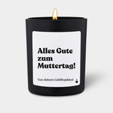 Duftkerze Schwarz Flowery Alles Gute zum Muttertag!