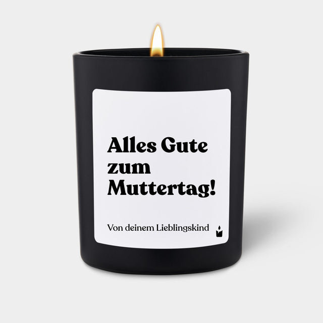 Duftkerze Schwarz Flowery Alles Gute zum Muttertag!