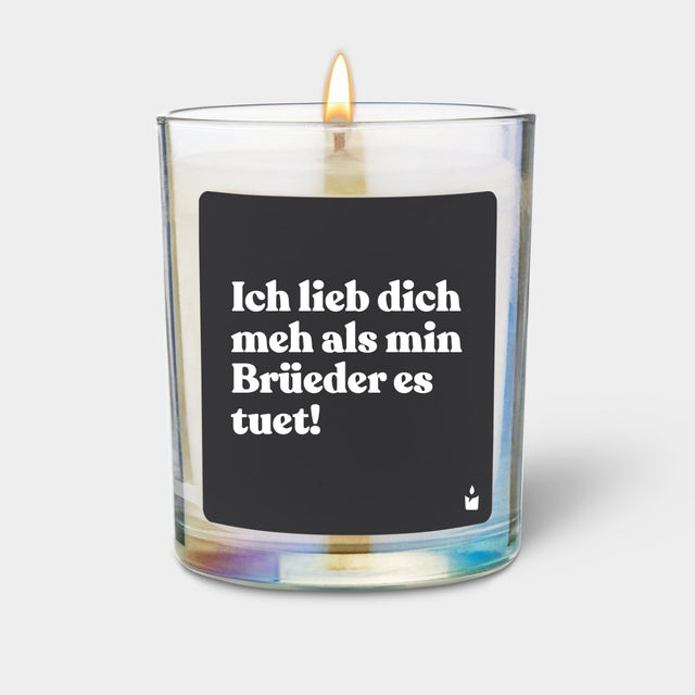 Duftkerze Rainbow Flowery Ich lieb dich meh als min Brüeder es tuet! von ChattyCandles