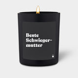 Duftkerze Schwarz Flowery Beste Schwiegermutter