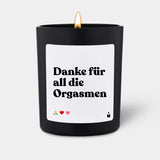 Duftkerze Schwarz Woody Danke für all die Orgasmen