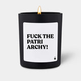 Duftkerze Schwarz Woody Fuck the Patriarchy! von ChattyCandles
